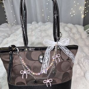 Coach Brown and Black Tote Bag